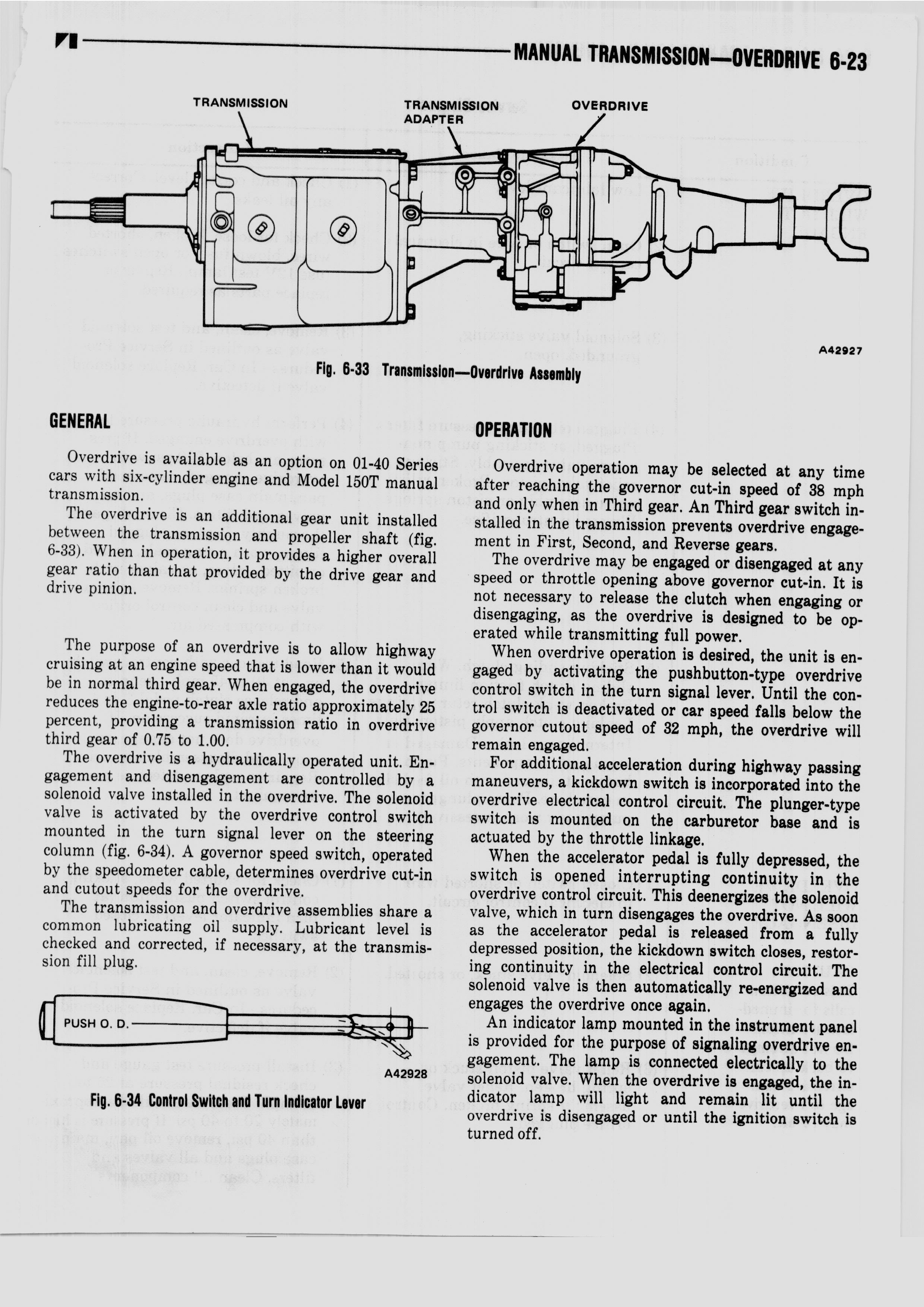 6 Manual TransmissionOverdrive / 1976 AMC Technical Service Manual